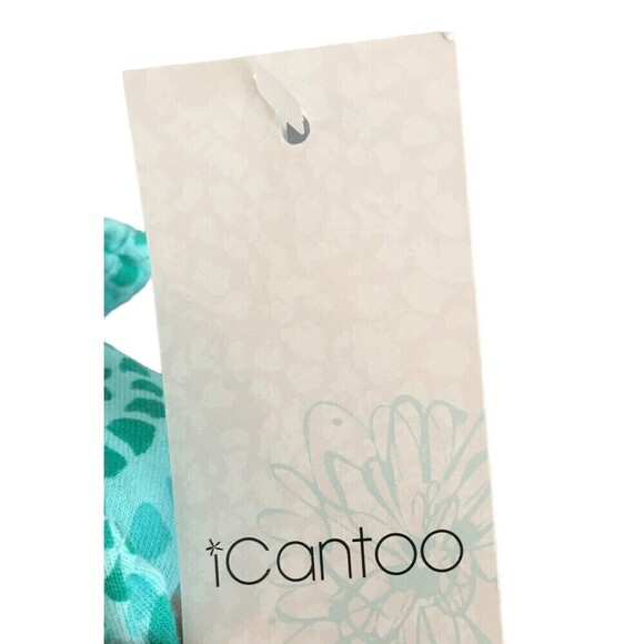 Icantoo Seafoam Green Size Extra Small Dress Women's Knee Length Dot Paisley NEW - Picture 7 of 9